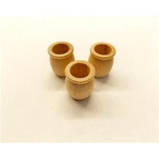 1-1/2" Wood Miniature Canisters - Lot of 10 Pieces