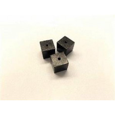 1'' Square Beads (3/16"), Black Finish - Lot of 10 Pieces
