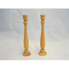 11" Pine Candlesticks - Lot of 5 Pieces