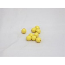 1/2'' (12mm) Round Beads (5/32"), Finished Light Yellow - Lot of 25 Pieces