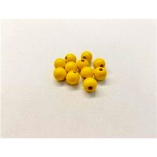 1/2'' (12mm) Round Beads (5/32"), Finished Yellow - Lot of 25 Pieces