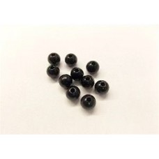 1/2'' (12mm) Round Beads (5/32''), Finished Black - Lot of 25 Pieces