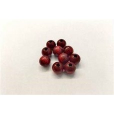 1/2'' (12mm) Round Beads (5/32''), Finished Burgundy - Lot of 25 Pieces