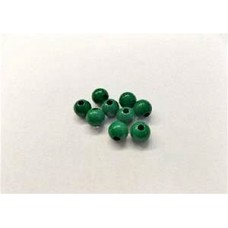 1/2'' (12mm) Round Beads (5/32''), Finished Kelly Green - Lot of 25 Pieces