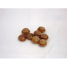 1/2'' Walnut Mushroom Buttons (S/S) - Lot of 50 Pieces