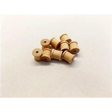 1/2" x 1/2" Wooden Thread Spools - Lot of 20 Pieces
