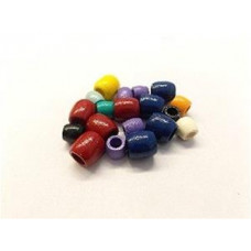 1/2" x 7/16" Barrel Beads (9/32"), Clear Finish - Lot of 25 Pieces