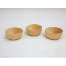2-1/2" x 1-1/4" Natural Unfinished American Made Hardwood Bowl/Nut Cups