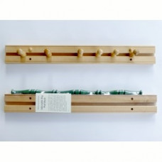 36" Adjustable Wood Wall Racks, Clear Finish - Each