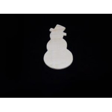 3-7/8" Plywood Chubby Snowman Cutouts (1/8") - Lot of 5 Pieces
