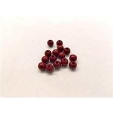 3/8'' (10mm) Round Beads (5/32''), Finished Burgundy - Lot of 25 Pieces