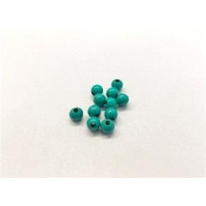 3/8'' (10mm) Round Beads (5/32''), Finished Teal - Lot of 25 Pieces