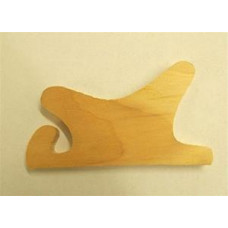4-1/2" Pine Sleigh Cutouts (1/4") - Lot of 5 Pieces