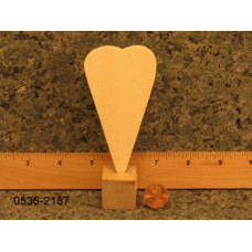 4" Primitive Hearts Plywood Cutout (1/8") - Lot of 10 Pieces