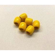 5/8'' x 5/8'' Barrel Beads, Finished Yellow (3/8") - Lot of 25 Pieces