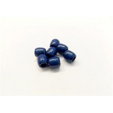5/8'' x 5/8'' Barrel Beads, Finished Blue (3/8") - Lot of 25 Pieces