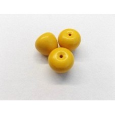 1-1/4" Wood Apples, Yellow Finish - Lot of 5 Pieces