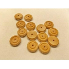 7/8" Economy Toy Wooden Wheels (1/8) - Lot of 40 Pieces