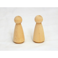 2" Wooden Angels / Dolls People Pegs - Lot of 10 Pieces