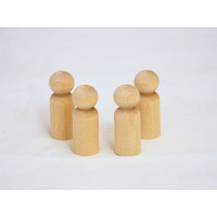 1-11/16" Wooden Boy People Pegs / Dolls  - Lot of 10 Pieces