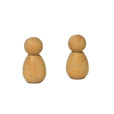  1-9/32''  Natural Unfinished Wooden Baby People Pegs / Dolls - Lot of 50 Pieces