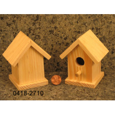 3-3/4" Grooved Roof Birdhouses - Each