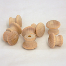 3/4" Birch Drawer Pull Knobs - Lot of 10 Pieces
