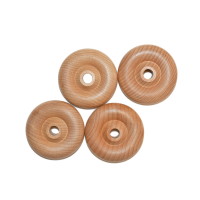 1-1/4" x 7/16" Wooden Toy Wheels (1/4") - Lot of 20 Pieces