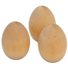 2" Wooden Easter Eggs - Lot of 5 Pieces