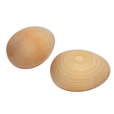 2-1/2" Wooden Easter Eggs Rounded Both Ends - Each