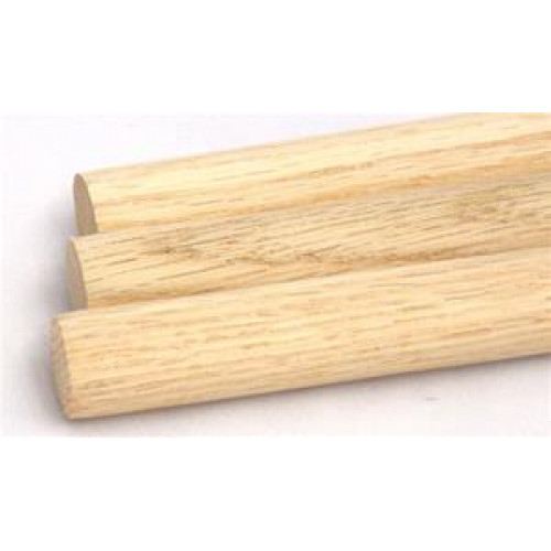 1-1/4'' x 36'' Wooden Oak Dowel