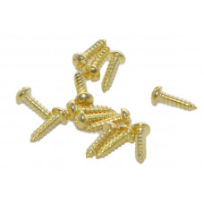 #2 x 3/8" Brass Plated Round Head Phillips Screws - Lot of 100 Pieces