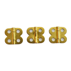 1/2" Brass Plated Butterfly Hinges - Lot of 10 Pieces
