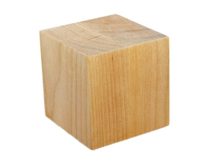 1" Natural Unfinished Hardwood Cubes & Blocks