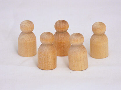 1-3/16" Natural Unfinished Wooden Baby People Pegs / Dolls