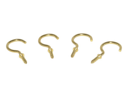 1/2" Brass Plated Cup Hooks