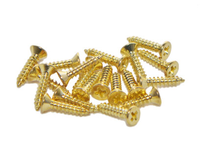 #5 x 5/8" Brass Plated Phillips Flat Head Screws