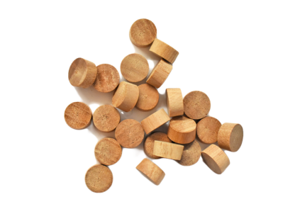 1" Side Grain Oak Flat Head Plugs