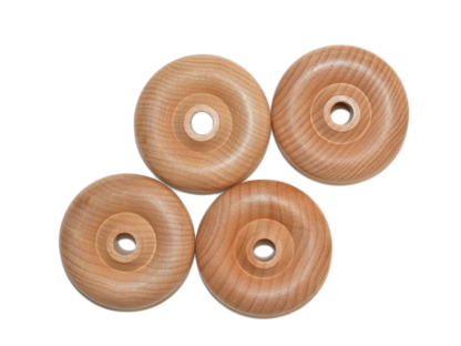 1/2" x 3/16" Wooden Toy Wheels (1/8" hole)