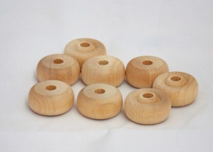 1" x 1/2" Wooden Toy Wheels (1/4" hole)