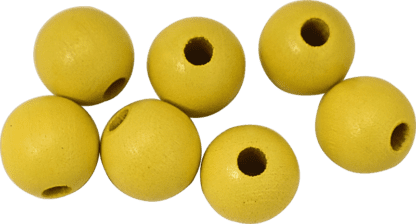 .375in round bead yellow