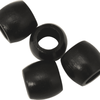 ..5in x .4375 Barrel Beads Black 0030 0500BK