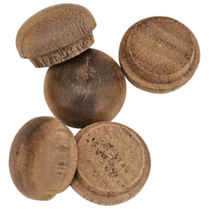 0470 062wal .5in Walnut Mushroom Button