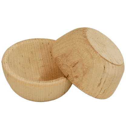 0420 2500 2.5x1.25in unfinished american made hardwood bowl nut cups